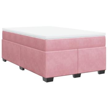Boxspringbett mit Matratze Rosa 120x190 cm Samt