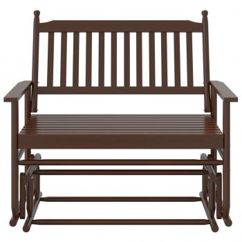 Schaukelbank Braun 118x70x104,5 cm Massivholz Pappel