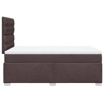 Boxspringbett mit Matratze Dunkelbraun 120x190 cm Stoff