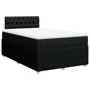 ARDEBO.de - Boxspringbett mit Matratze Schwarz 120x200 cm Stoff