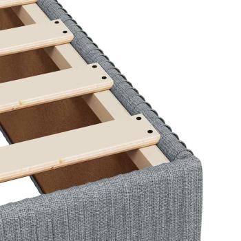 ARDEBO.de - Boxspringbett mit Matratze Hellgrau 140x200 cm Stoff