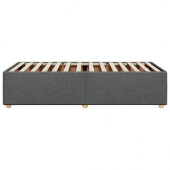 Bettgestell ohne Matratze Dunkelgrau 90x200 cm Stoff