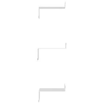 Wandregale 3 Stk. Silbern Edelstahl