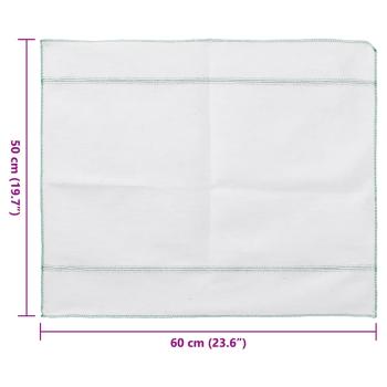 Bodentücher 50 Stk. Weiß mit Grünen Gestreift 50x60 cm