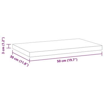 Wandregale 2 Stk. 50x30x3 cm Silbern Edelstahl