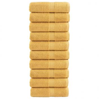 ARDEBO.de - Premium-Seiftücher SOLUND 10 Stk. Gold 30x30 cm 600 g/m²