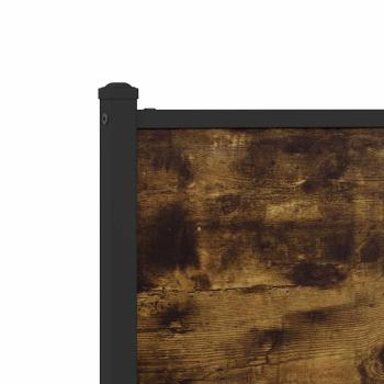 Metallbett ohne Matratze Räuchereiche 183x213 cm