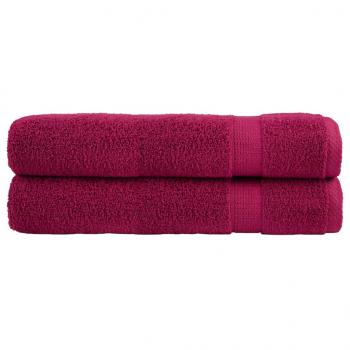 ARDEBO.de - Premium-Handtücher SOLUND 2 Stk. Bordeaux 100x200 cm 600 g/m²