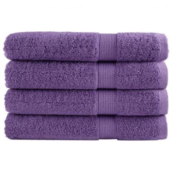 ARDEBO.de - Premium-Handtücher SOLUND 4 Stk. Lila 100x200 cm 600 g/m²