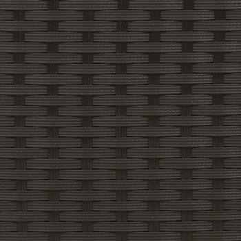 Gartensofa 2-Sitzer Sonnenschirm und Hocker Schwarz Poly-Rattan