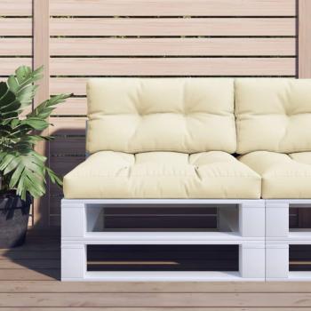 ARDEBO.de - Palettenkissen Creme 80x40x12 cm Stoff