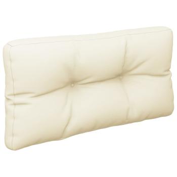 Palettenkissen Creme 80x40x12 cm Stoff