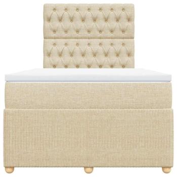 Boxspringbett mit Matratze Creme 120x200 cm Stoff