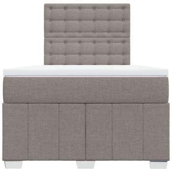 Boxspringbett mit Matratze Taupe 120x200 cm Stoff