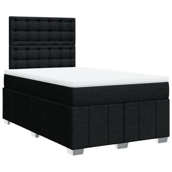 ARDEBO.de - Boxspringbett mit Matratze Schwarz 120x200 cm Stoff