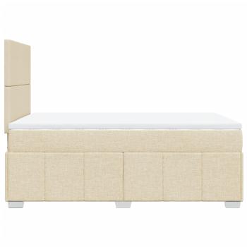Boxspringbett mit Matratze Creme 120x200 cm Stoff