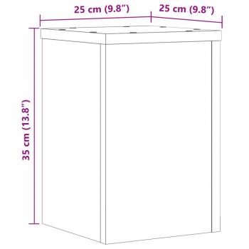 Pflanzenständer 2 Stk. Altholz-Optik 25x25x35 cm Holzwerkstoff