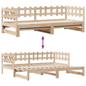 Tagesbett Ausziehbar mit Schubladen ohne Matratze 90x190 cm