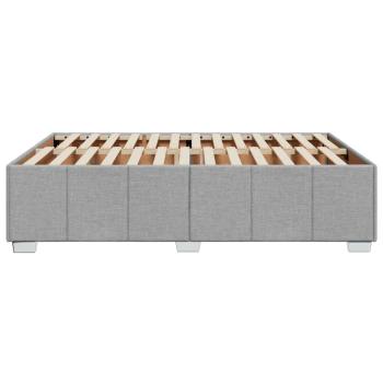 Bettgestell ohne Matratze Hellgrau 160x200 cm Stoff