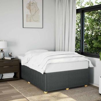 ARDEBO.de - Bettgestell Dunkelgrau 120x190 cm Stoff