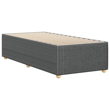 Bettgestell ohne Matratze Dunkelgrau 100x200 cm Stoff