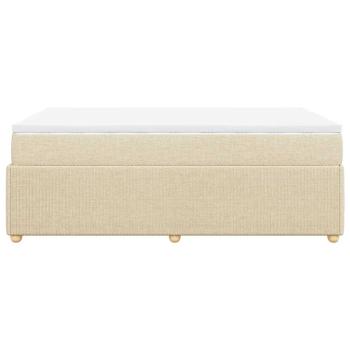 Boxspringbett mit Matratze Creme 120x190 cm Stoff