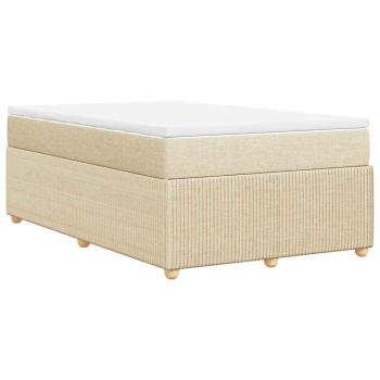 Boxspringbett mit Matratze Creme 120x190 cm Stoff