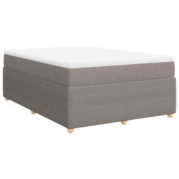 ARDEBO.de - Boxspringbett mit Matratze Taupe 160x200 cm Stoff