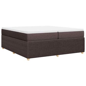 Boxspringbett mit Matratze Dunkelbraun 200x200 cm Stoff