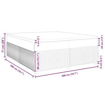 Boxspringbett mit Matratze Dunkelbraun 200x200 cm Stoff