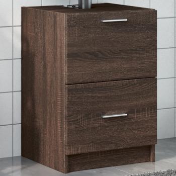 ARDEBO.de - Waschbeckenunterschrank Braun Eichen-Optik 40x37x59 cm