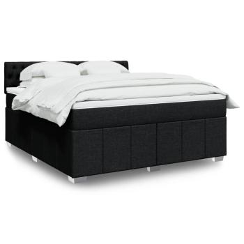ARDEBO.de - Boxspringbett mit Matratze Schwarz 180x200 cm Stoff