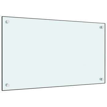 Küchenrückwände 2 Stk. Weiß 70x50 cm Hartglas