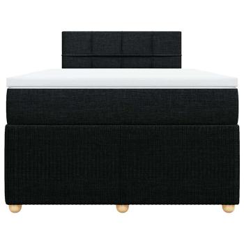 Boxspringbett mit Matratze Schwarz 120x200 cm Stoff
