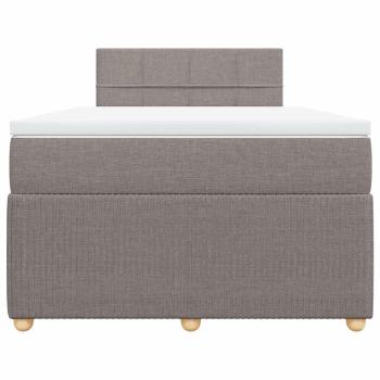 Boxspringbett mit Matratze Taupe 120x200 cm Stoff