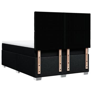 Boxspringbett mit Matratze Schwarz 140x200 cm Stoff