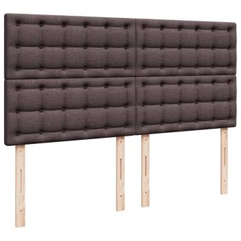ARDEBO.de - Boxspringbett mit Matratze Dunkelbraun 180x200 cm Stoff