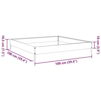 Hochbeet 100x100x18,5 cm Verzinkter Stahl