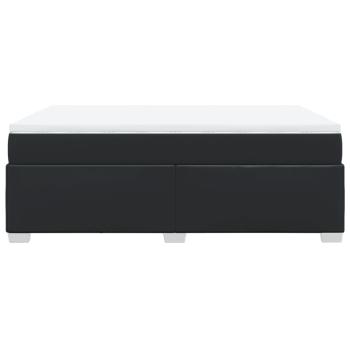 Boxspringbett mit Matratze Schwarz 160x200 cm Kunstleder