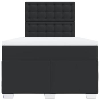 Boxspringbett mit Matratze Schwarz 120x200 cm Kunstleder