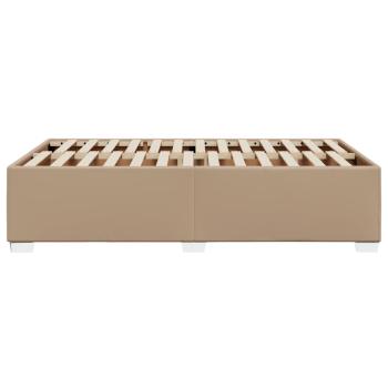 Bettgestell Cappuccino-Braun 120x200 cm Kunstleder