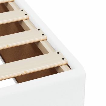 Bettgestell Weiß 140x190 cm Kunstleder