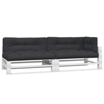 ARDEBO.de - Palettenkissen 5-tlg. Schwarz Stoff