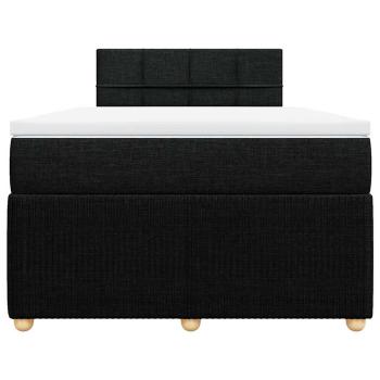 Boxspringbett mit Matratze Schwarz 120x190 cm Stoff