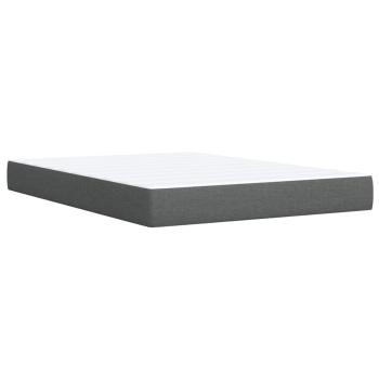 ARDEBO.de - Boxspringbett mit Matratze Dunkelgrau 140x200 cm Stoff