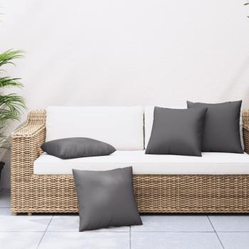 ARDEBO.de - Sofakissen 4 Stk. Anthrazit 40x40 cm Stoff