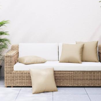 ARDEBO.de - Sofakissen 4 Stk. Beige 50x50 cm Stoff