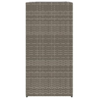 Pflanzkübel 2 Stk. Grau 40x40x80 cm Poly Rattan