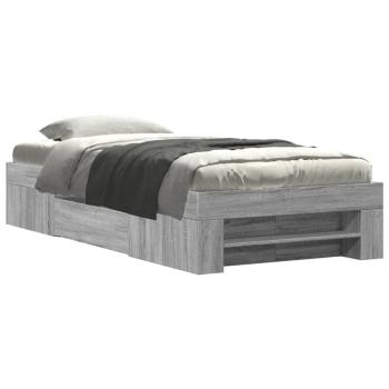 Bettgestell Grau Sonoma 75x190 cm Holzwerkstoff