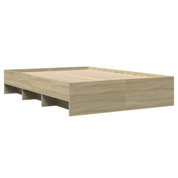 Bettgestell ohne Matratze Sonoma-Eiche 140x190 cm Holzwerkstoff